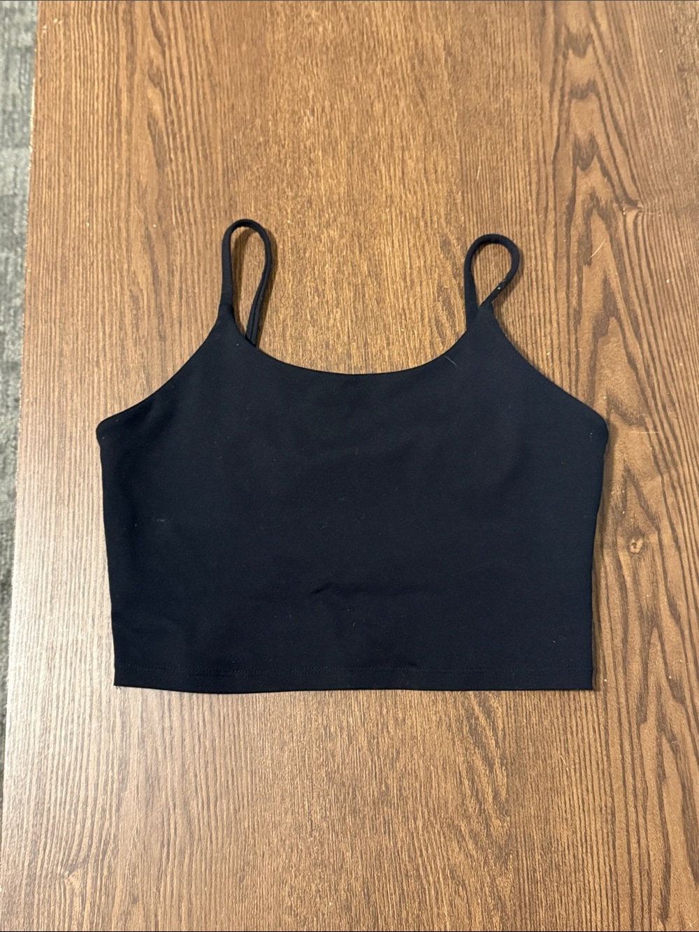 Amazon Black Slim Cropped Camisole Tank - Simple Spaghetti Straps